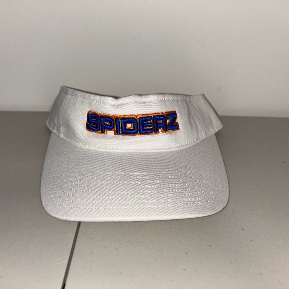 Spiderz Softball Visor Women’s One Size White Orange Blue Adjustable